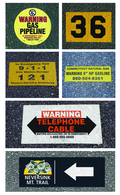 Pavement Decal Examples