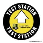 Rhino UV Armor+ Surface Marker saying Test Station followed by 811 logo. Know what's below. Call before you dig.