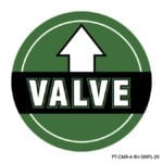 Rhino UV Armor+ Surface Marker saying Valve with an arrow