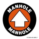 Rhino UV Armor+ Surface Marker saying Manhole