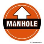 Rhino UV Armor+ Surface Marker saying Manhole