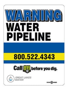 Water Pipeline Sign