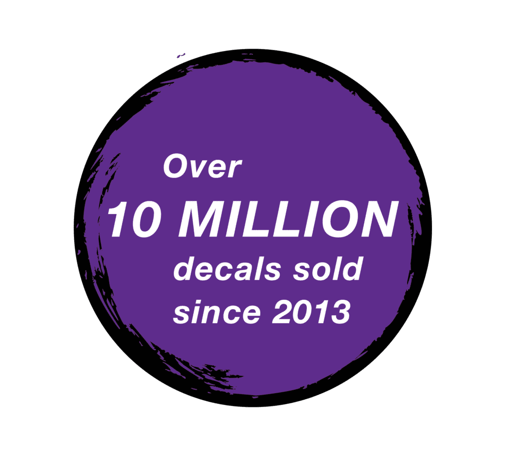 Over 10 Million decals sold since 2013